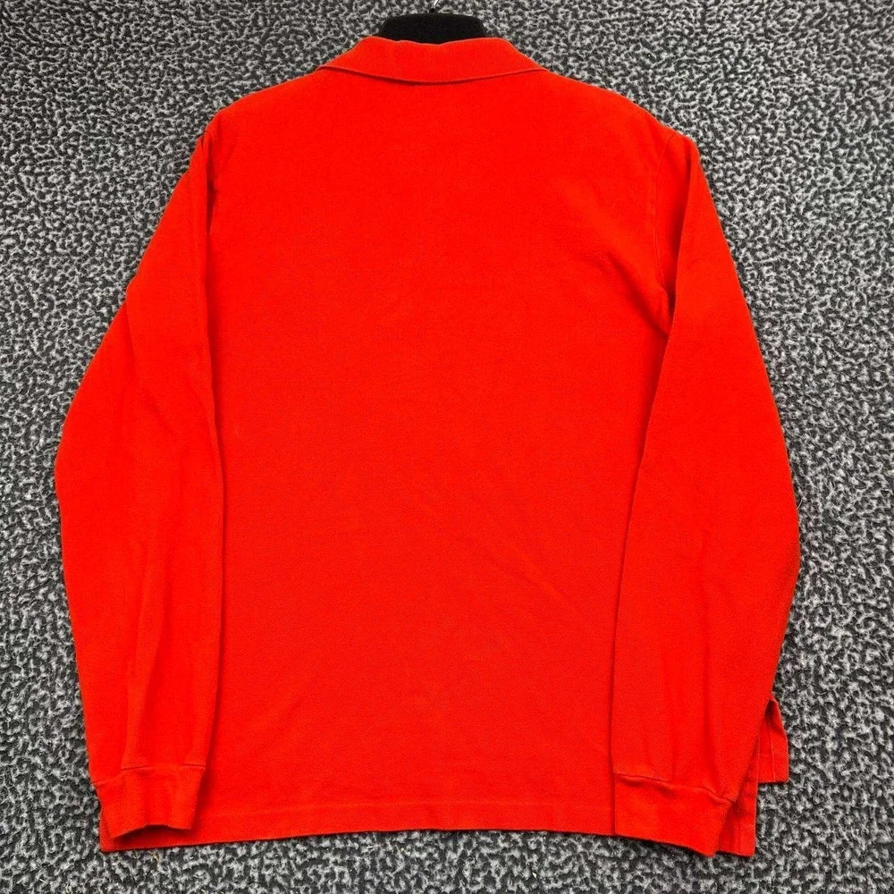 Polo Ralph Lauren Polo Shirt Men Large Red Long Sleeve Custom Fit Cotton L